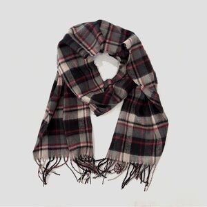 Cashmere Scarf Plaid 70in Scotland Tartan Fringe Preppy Classic Chic Cozy Luxury